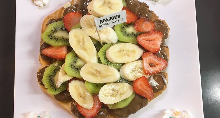 Bonjour Bubble Waffle Kumpir Menu